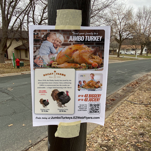 Jumbo Turkey Digital Download Flyer