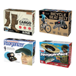 Load image into Gallery viewer, 4 pack MEDIUM Boxes: OUTDOOR: Bicycle Seat Belt, Cargo Socks, Noggin Net, Visorganizer