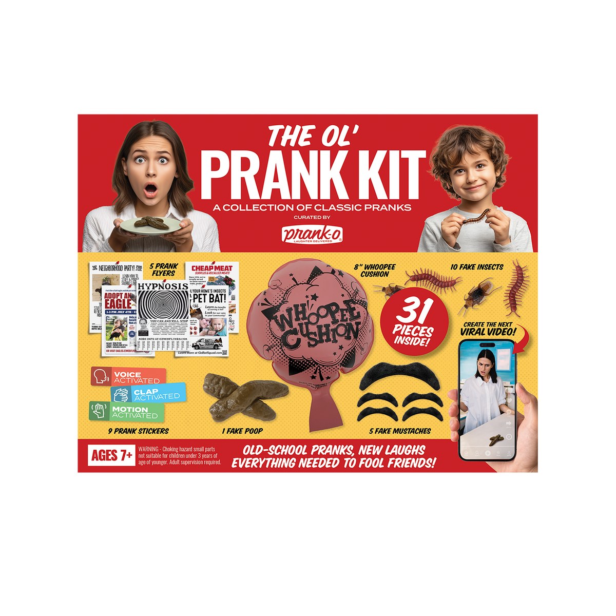 PRANK PROJECT チュール Vintage Prank Kit: 31 Piece Prank Kit | The Ol' Prank Kit | Prank-O