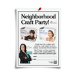 Load image into Gallery viewer, joke flyer for a neighborhood craft party for Toenail Jewelry kit and Cat Hair knitting kit