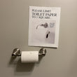 Load image into Gallery viewer, hilarious joke flyer for limiting toilet paper use