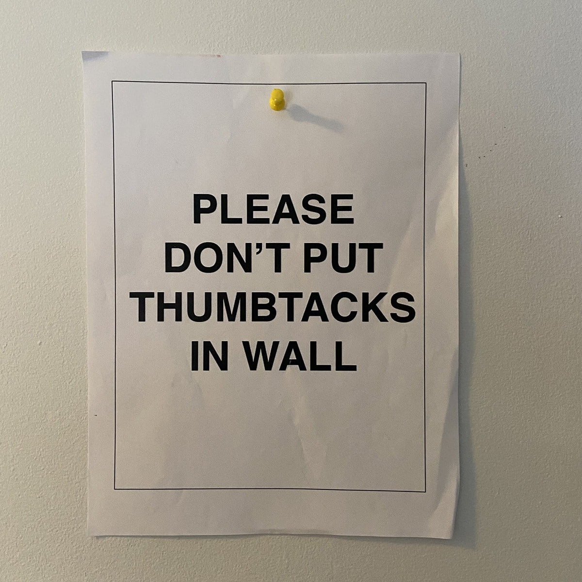 Thumbtack Policy Hilarious Joke Flyer for Offices