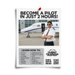 Load image into Gallery viewer, fake flyer from Prank-o to become a pilot in 2 hours