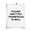 Load image into Gallery viewer, joke thumbtack policy flyer