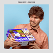Load image into Gallery viewer, person reacting to the joke gift box from Pranko for the Nap Sack sleep hood