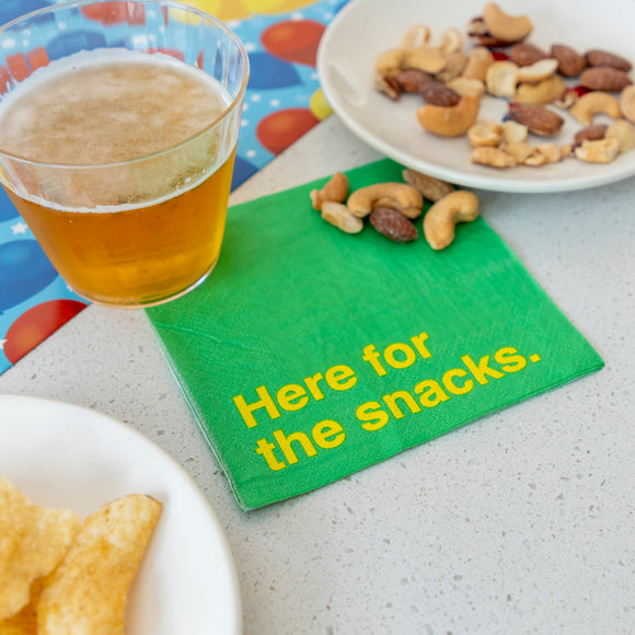 "Snacks" napkins