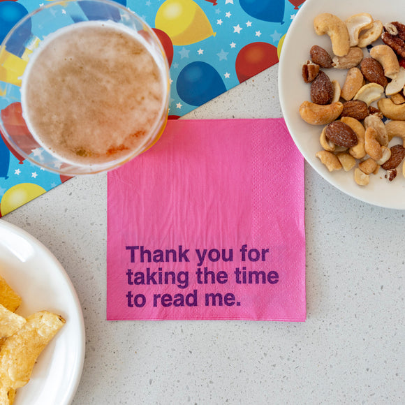 "Thank You" napkins