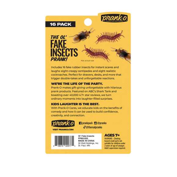 The Ol' Fake Insects Prank
