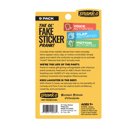 The Ol' Fake Sticker Prank