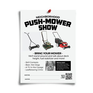 Push-Mower Driveway Show Digital Download Flyer