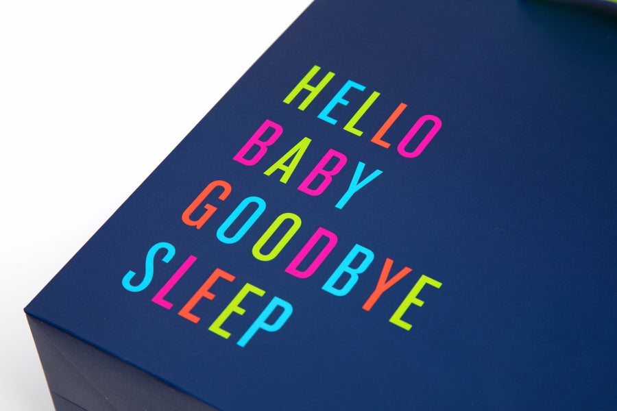 "Hello Baby Goodbye Sleep" Medium Gift Bag