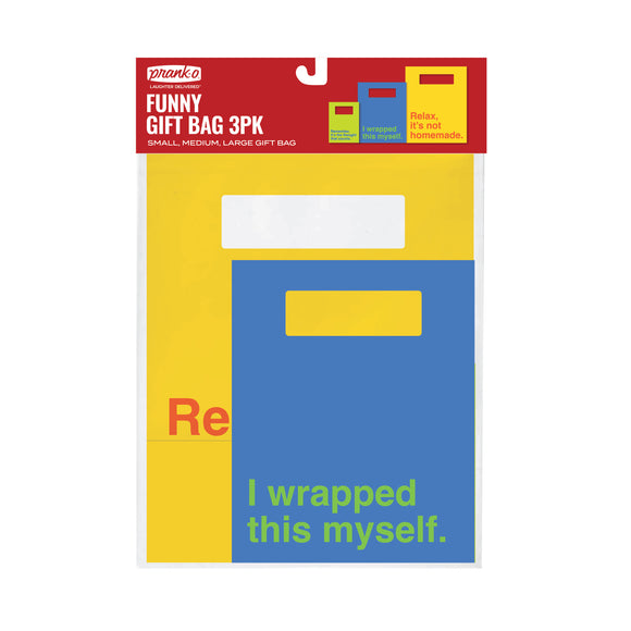 Gift Bag 3 pack: Thought That Counts, Wrapped This Myself, Not Homemade