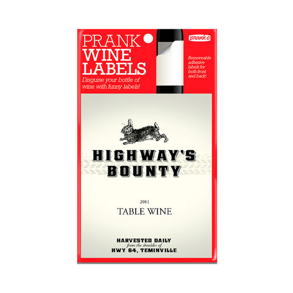 Highway's Bounty Wine Label