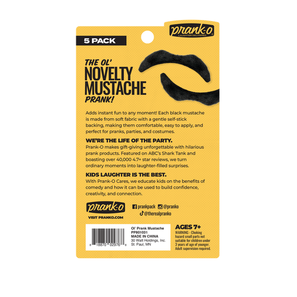 The Ol' Novelty Mustache Prank