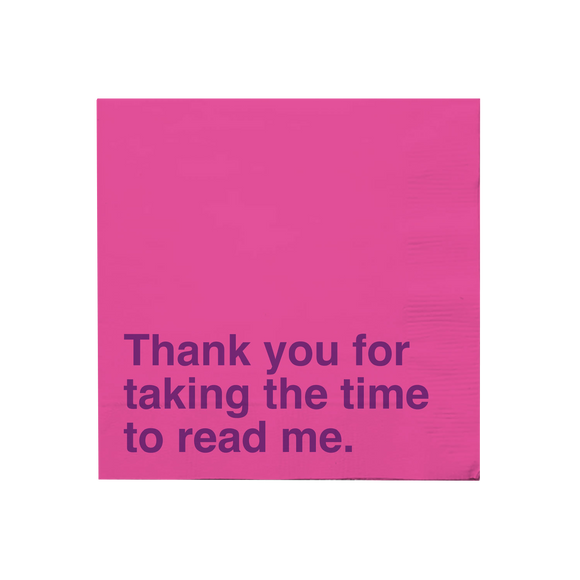 "Thank You" napkins