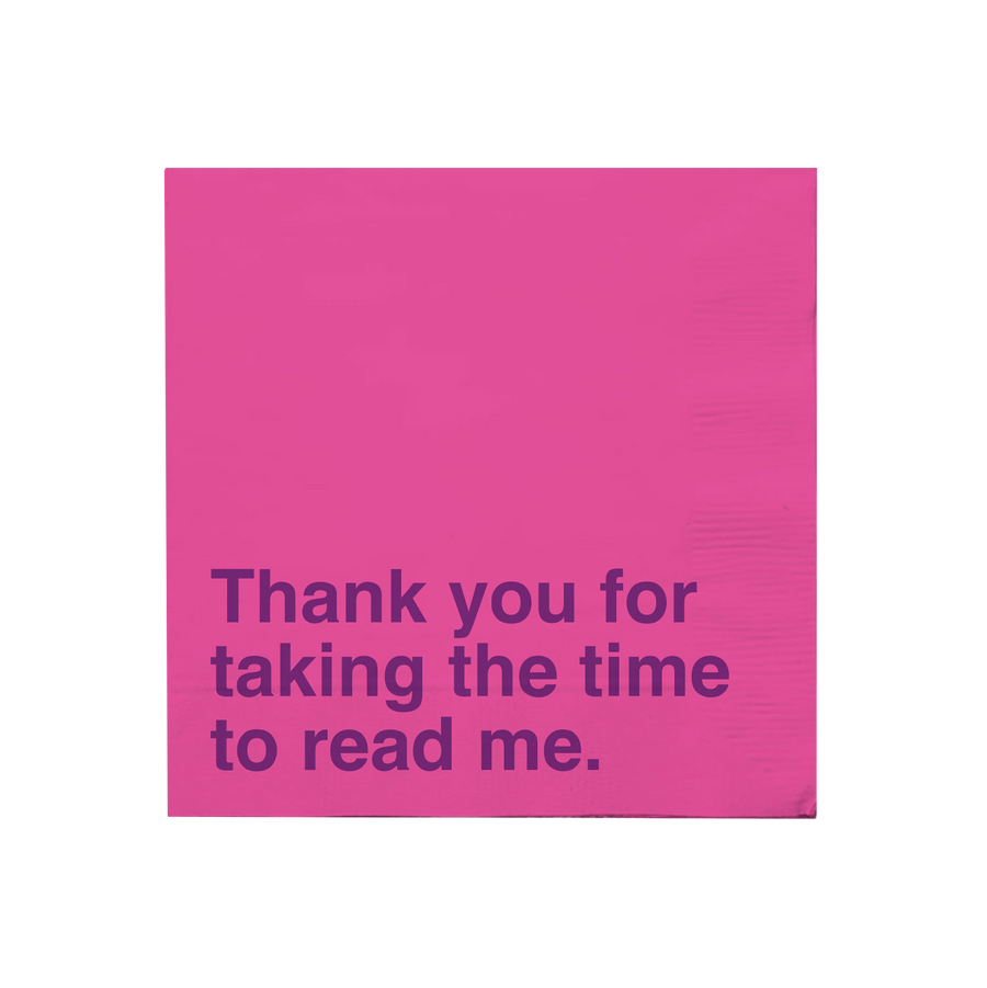 "Thank You" napkins