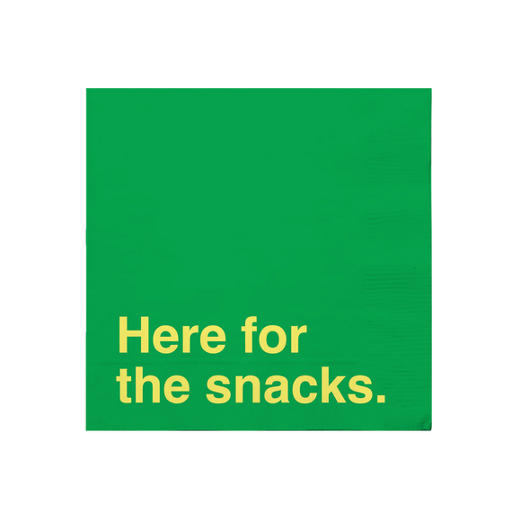 "Snacks" napkins