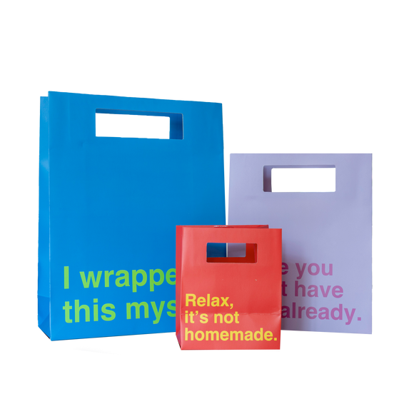 Gift Bag 3 pack: Relax, It's Not Homemade, Hope You Don't Have This, Wrapped This Myself