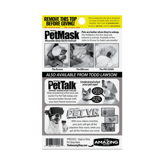 Pet Sleep Mask Prank Gift