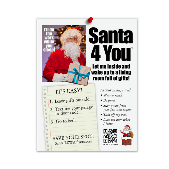 Santa 4 You Digital Download Flyer