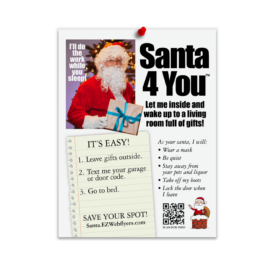 Santa 4 You Digital Download Flyer