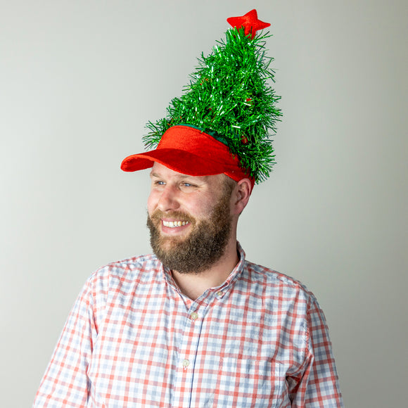 Tinsel Tree Visor Hat