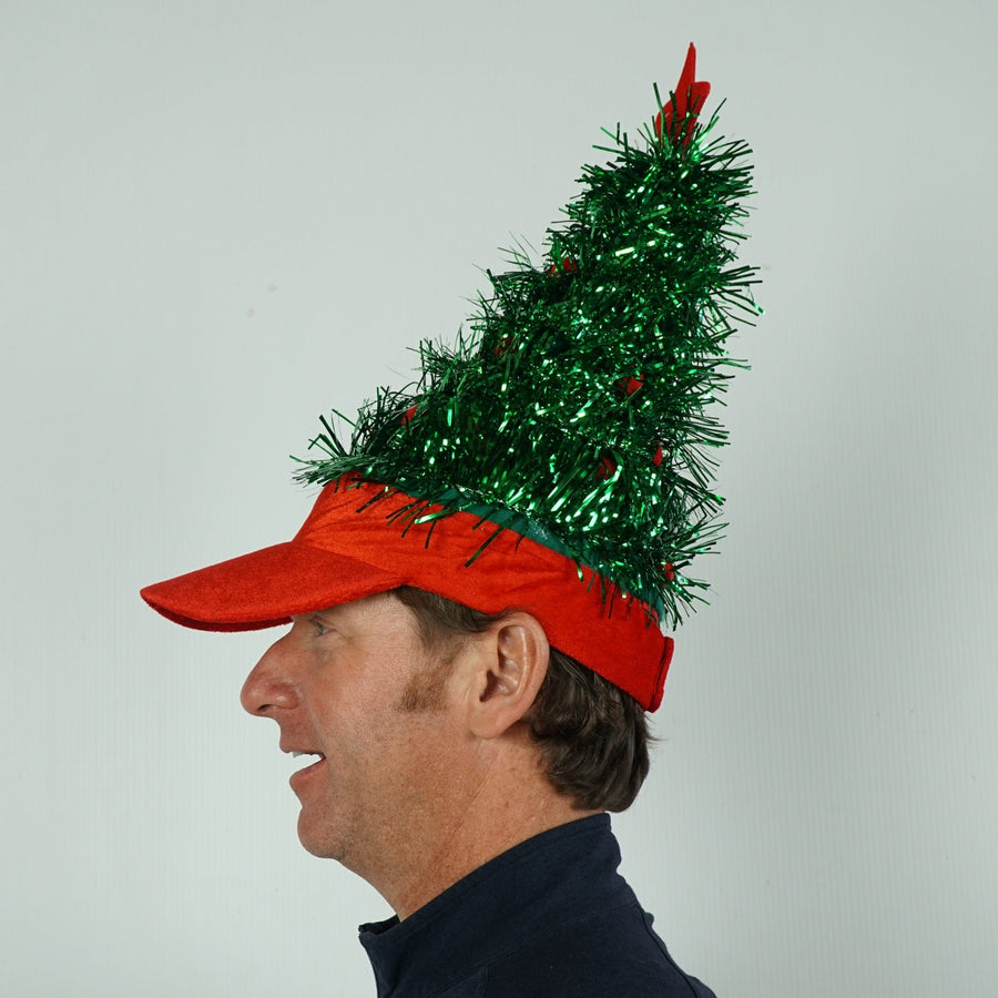 Tinsel Tree Visor Hat