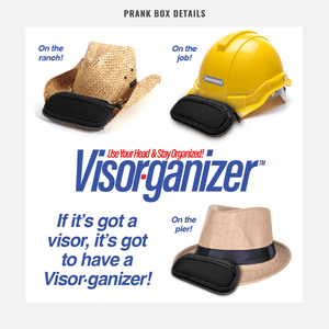 different hats with the Visorganizer attached