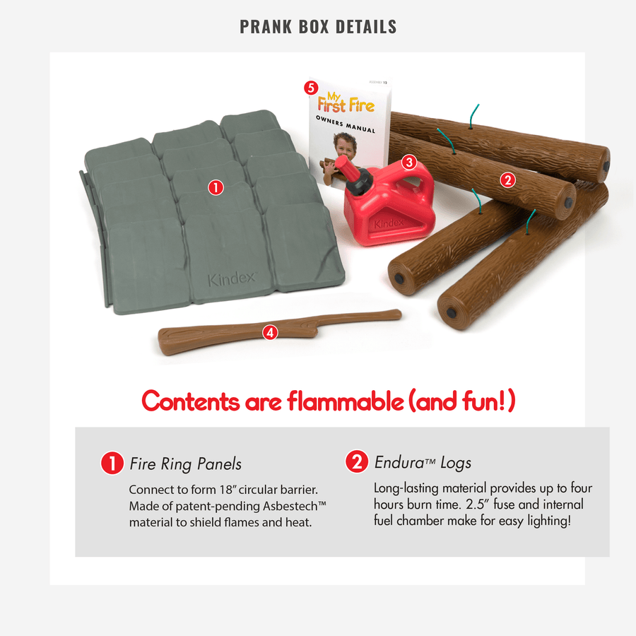 Prank Gift Box “Baby shield” “My First Fire Gag “Cargo Socks” Lot