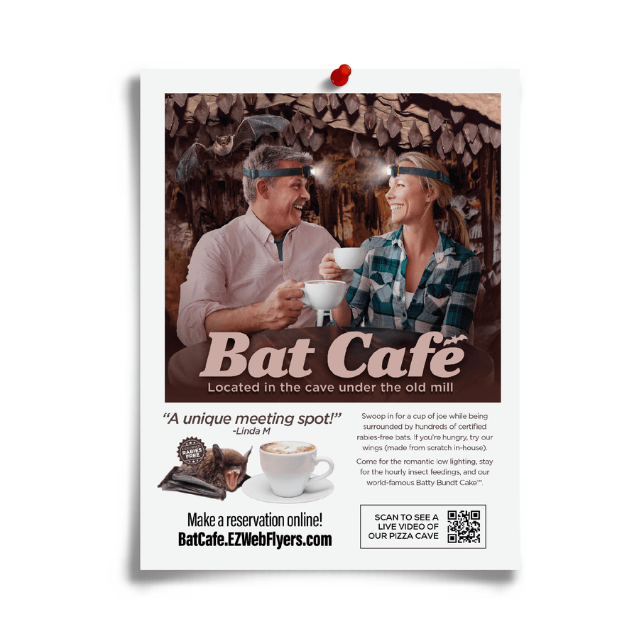 fake flyer for a Bat Cafe by Prank-o