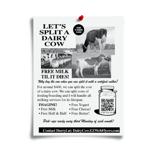 'Let's Split a Dairy Cow' joke flyer from Prank-O
