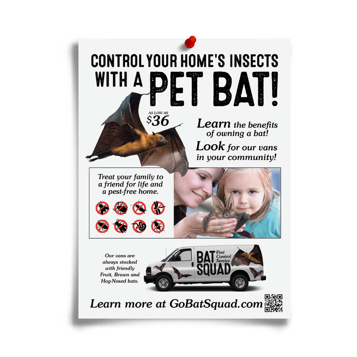fake flyer for a pet bat by Prank-o