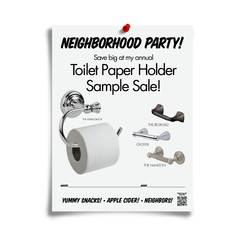 hilarious Toilet Paper Holder sale flyer