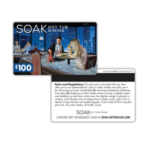 front and back of Soak hot tub dining joke gift card from Prank-O