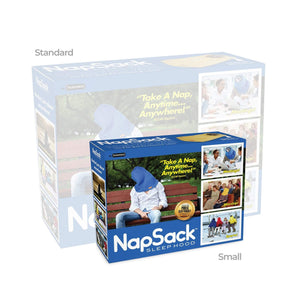 joke gift box from Pranko for the Nap Sack sleep hood box details