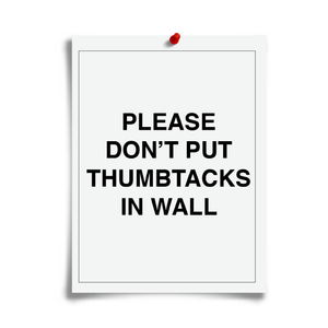 joke thumbtack policy flyer