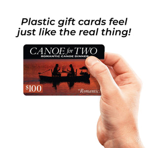 Joke gift card for a Canoe for Two dinner from Prank-O