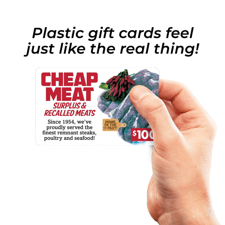 plastic joke gift card 