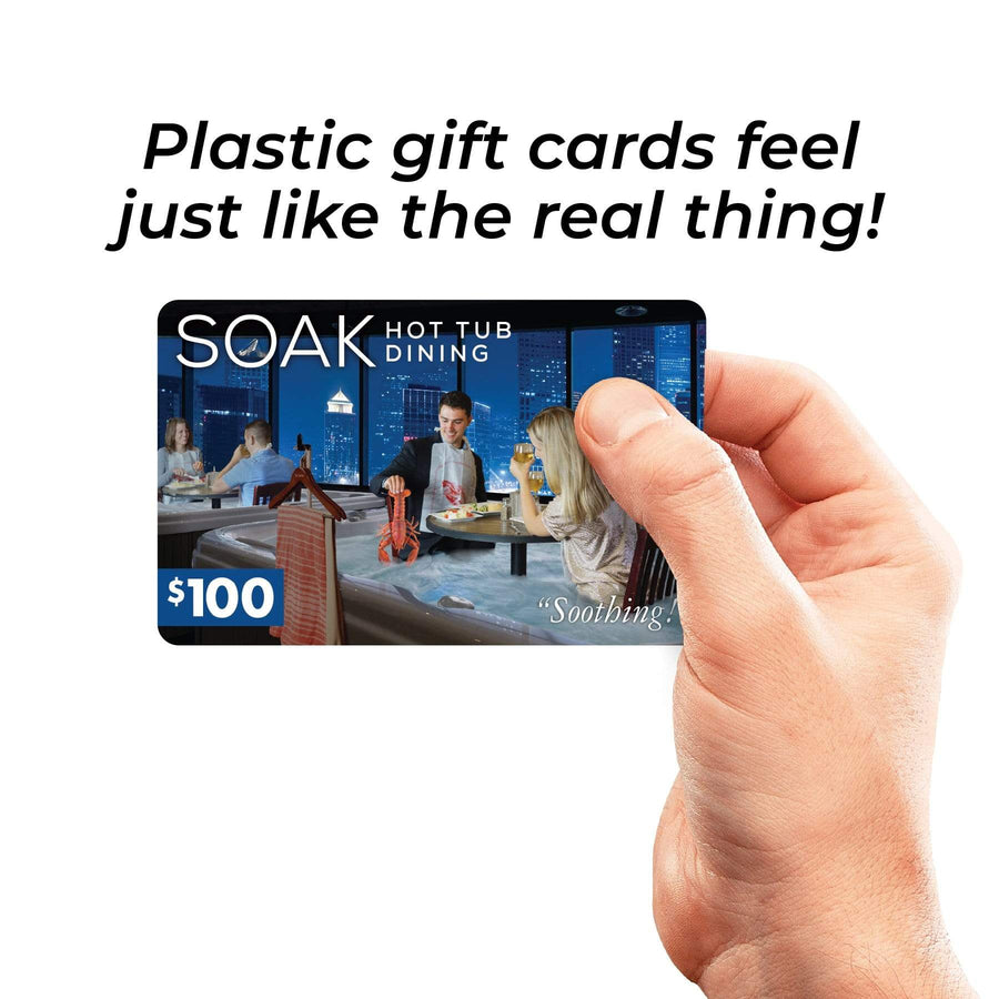 Ad for Soak hot tub dining joke gift card from Prank-O