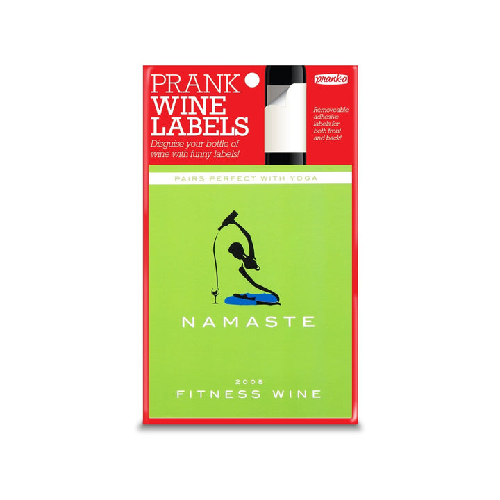 Namaste wine label cover stickers from Pranko